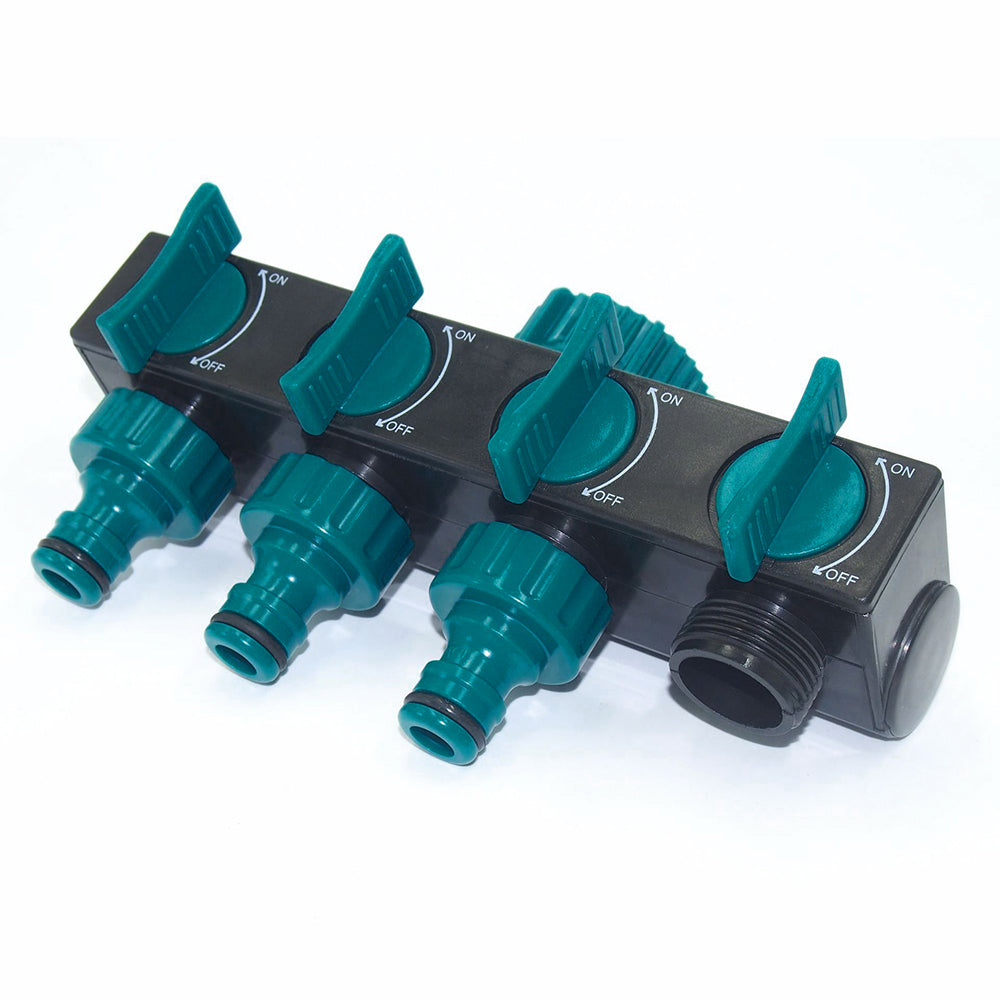 4 Way Hose Splitter 1-In-4-Out Hose Faucet Manifold Garden Hose Adapter Connector 4 Way Hose Splitter 1-In-4-Out Hose Faucet Manifold Garden Hose Adapter Connector
